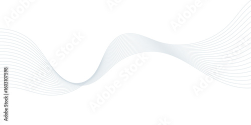 Abstract wavy lines Isolated background design. Wave modern stream transparent background.
