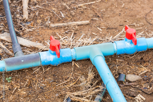PVC ball valve in farm