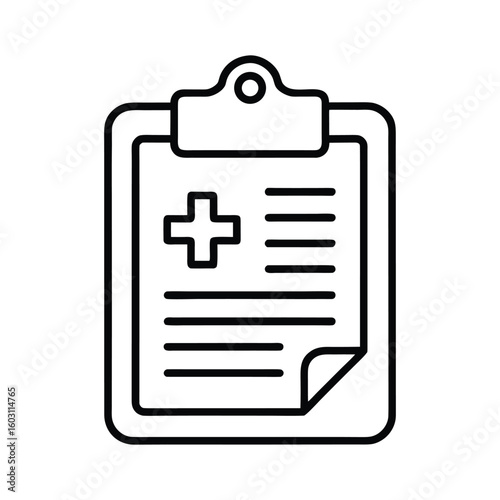 Medical billing invoice icon isolated on white background