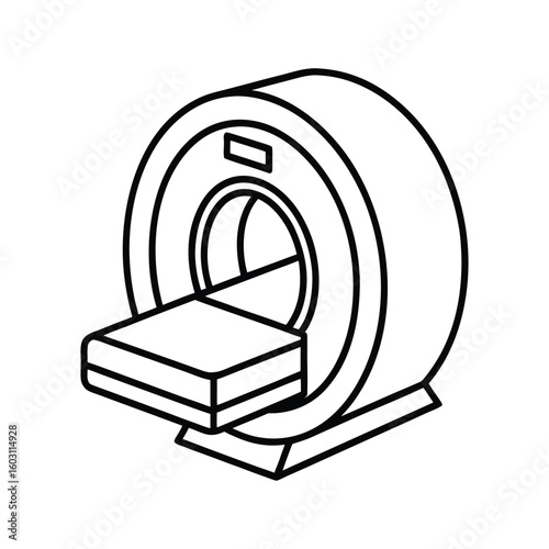 Mri scanner icon isolated on white background