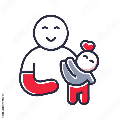 Dad and Baby Icon
