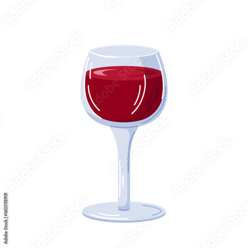 Wine glass icon in cartoon isolated on a white background.
