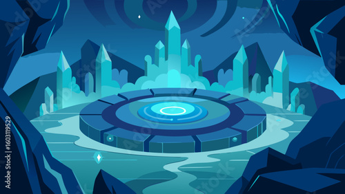 Detailed 2D Cartoon Illustration Serving as a Map Background