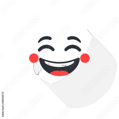Happy Cartoon Face Illustration