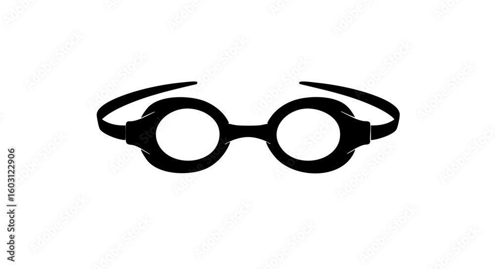 Fototapeta premium A pair of swimming goggles against a plain backdrop.