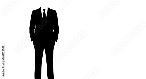 An elegantly tailored suit silhouette.