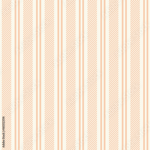 Vector illustration. Pastel pink beige Cottage Stripes Cottagecore Seamless Pattern, gentle Stripes wallpapers, vertical stripes pattern 