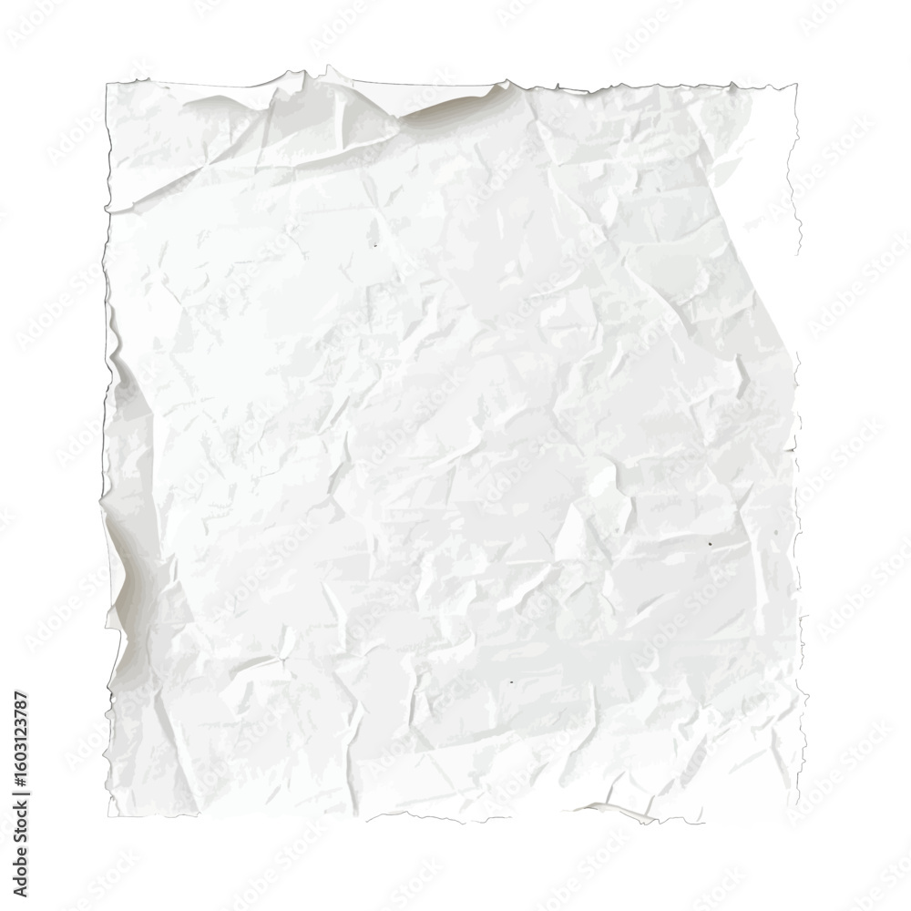 Obraz premium Crumpled White Paper Texture Background Design