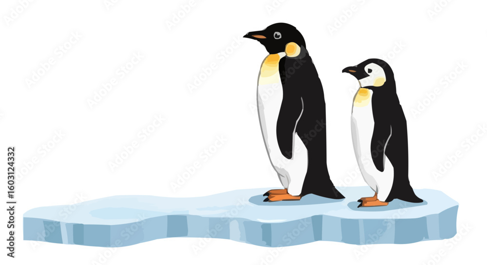 Obraz premium penguin with ice cream