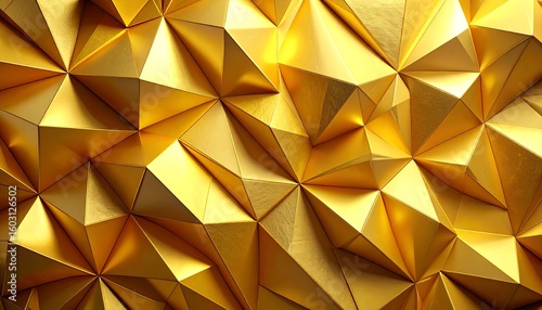 Fototapeta Naklejka Na Ścianę i Meble -  Golden, geometric, triangular, textured background