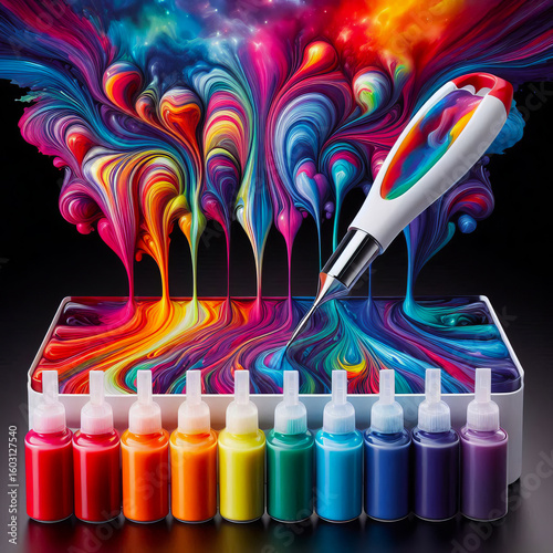 Unleash your inner artist with the Rainbow Drip Art Set