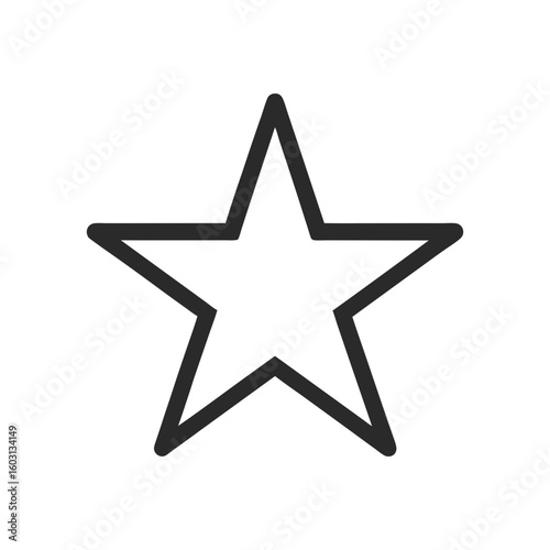 shining star editable stroke outline icon isolated vector art