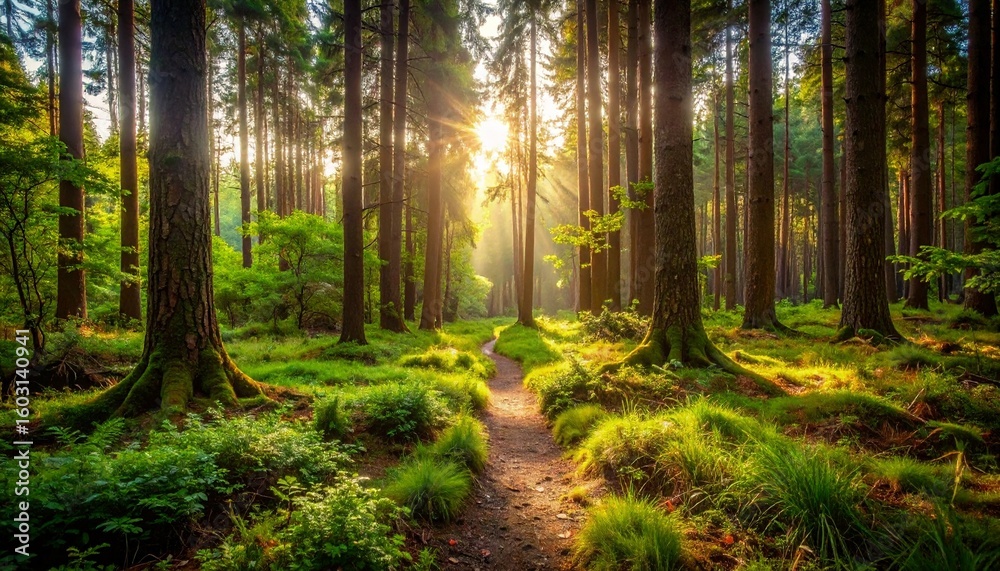 Obraz premium morning in the forest