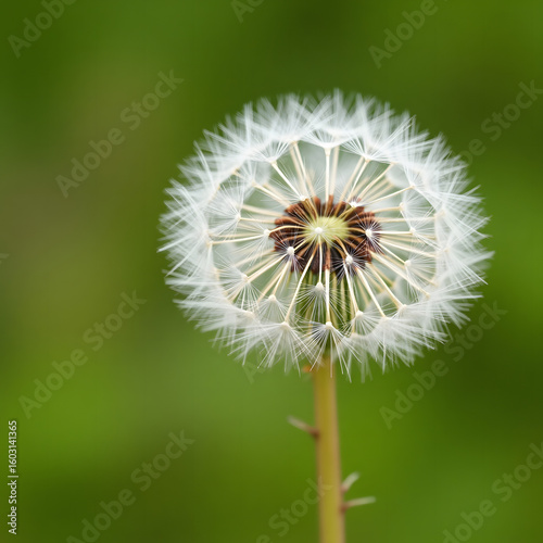dandelion on green background
