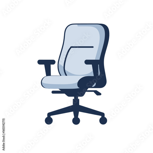 Light Gray Office Chair Illustration