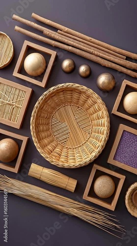 Authentic rural basket crafting loom, rural basket crafting loom video for traditional industries, cinematic rural basket crafting loom stock footage available, explore rural basket crafting loom 