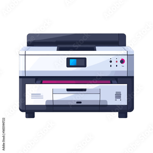 Modern Pixel Art Printer Illustration