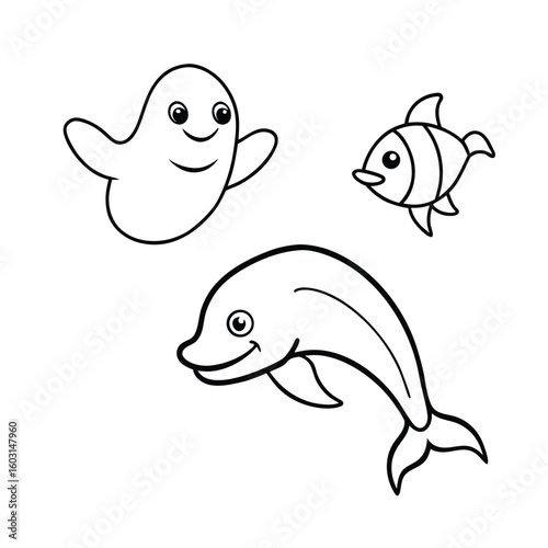 Smiling dolphin fish