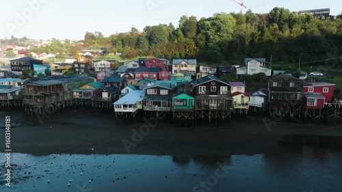Colorful Stilt Houses in Castro Chiloe Island Chile Coastal Village Charm