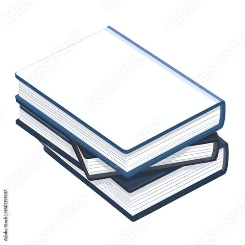 Stacked Books Illustration