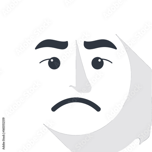 Sad Face Icon Graphic Design