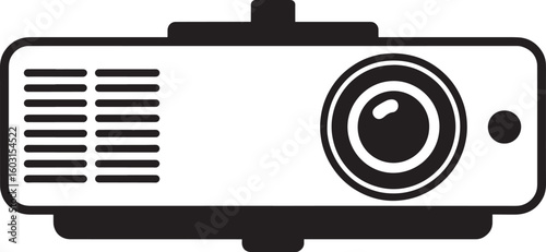 Black projector lens and vents technology