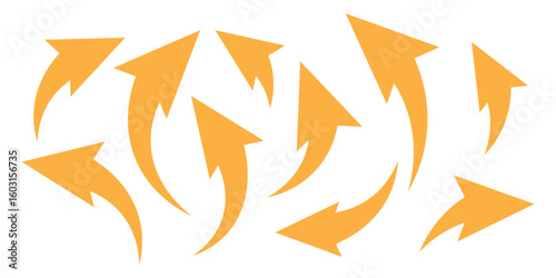 Curved arrow icons. curved arrows set. arrow symbol collection.
