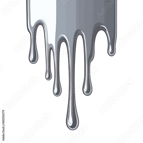 Silver Dripping Paint Pixel Art