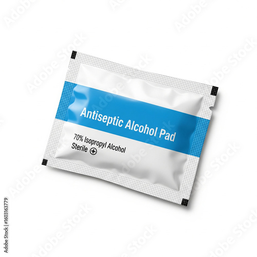 Antiseptic Alcohol Pad in Sterile Packaging.