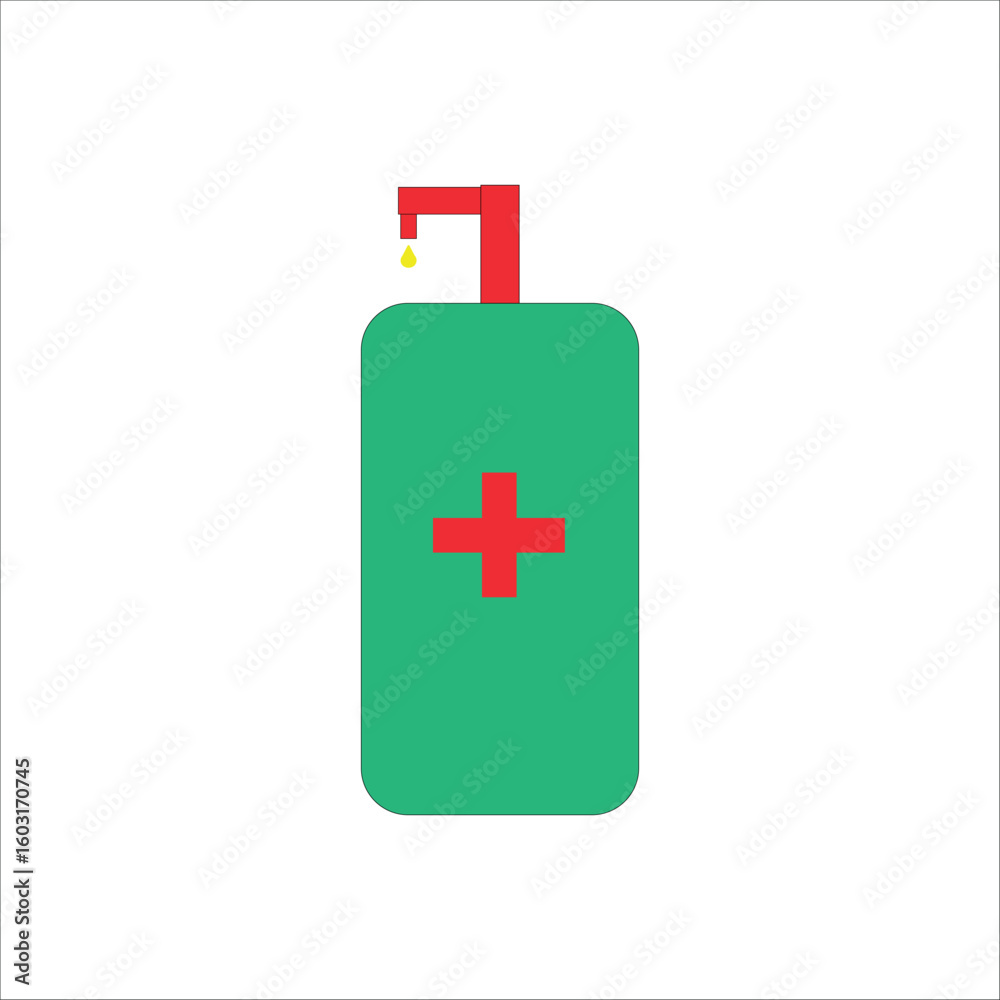 Fototapeta premium A hand sanitizer dispenser.