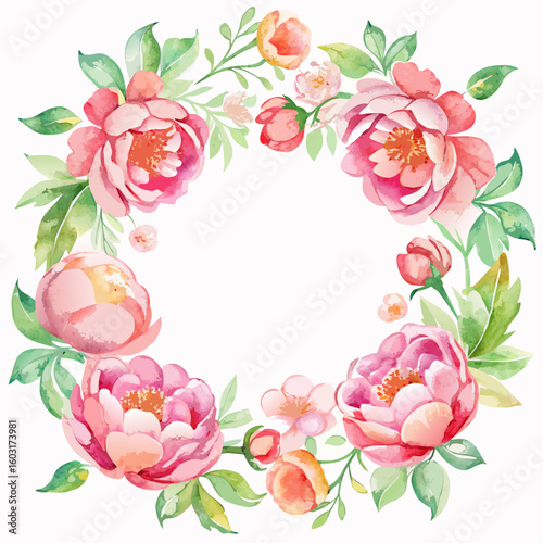 frame with roses