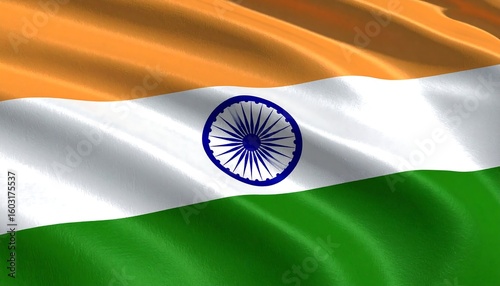Indian flag waving in the wind (1)