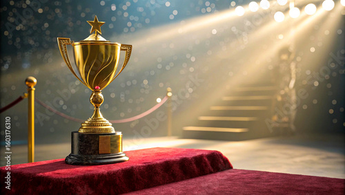 gold cup on the stage