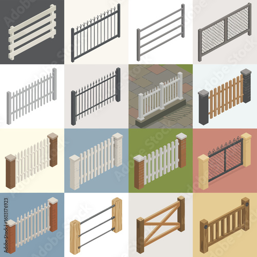 Collection of various fence styles and designs