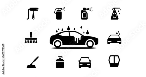 Car wash cleaning supplies and vehicle washing soap