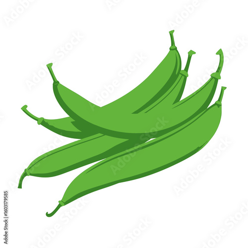 Pile Of Green Beans Illustration