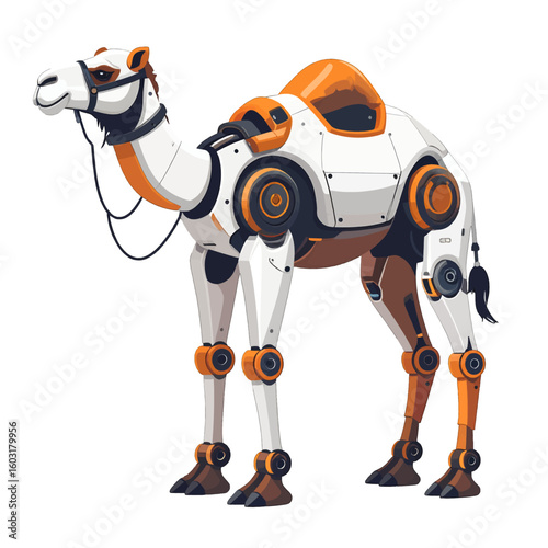 Mechanized Camel  Pixel Art Illustration