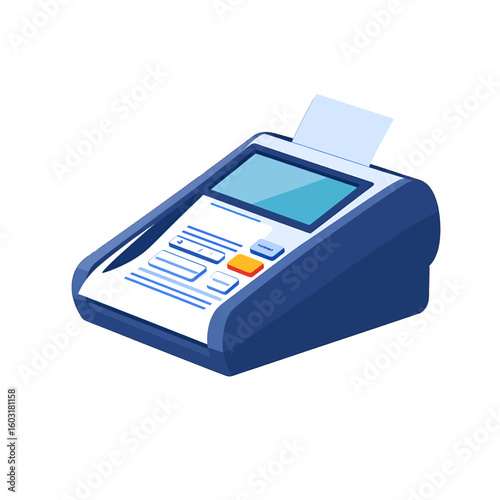 Isometric Point Of Sale Payment Terminal Illustration