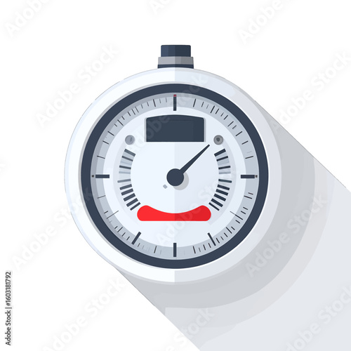 Flat Design Speedometer Illustration