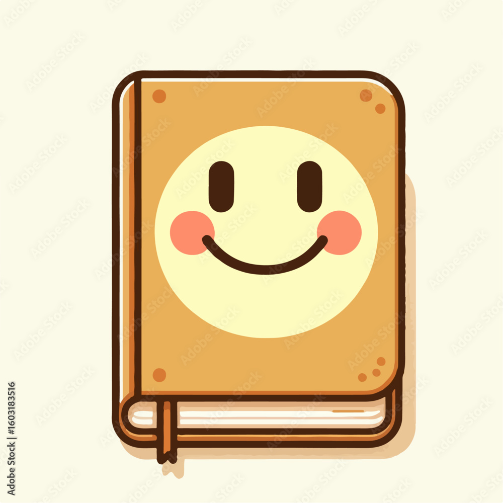smile emote book illustration smile emote book illustration