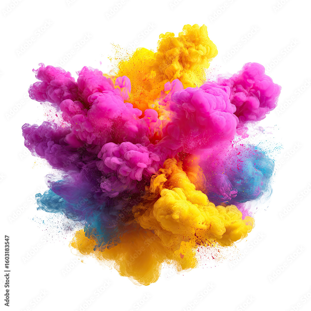 Fototapeta premium Colorful explosion of vibrant inks