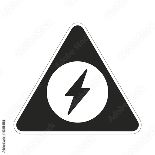 Warning sign for electrical hazard