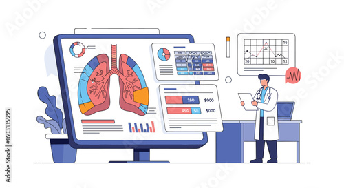 Digital Health Technology Analyzing Lung Performance and Respiratory Health Data for Medical Diagnosis and Treatment Planning