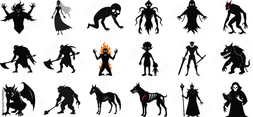 Fototapeta premium Happy Halloween day element background vector.