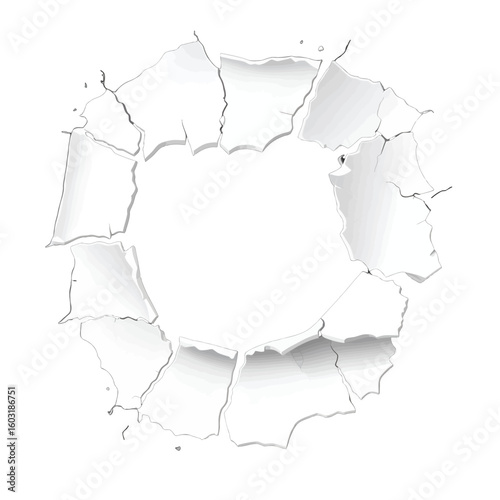 Circular Paper Hole Design With Tear Effect