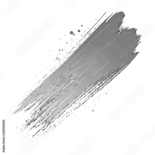 Abstract Grey Brushstroke Design