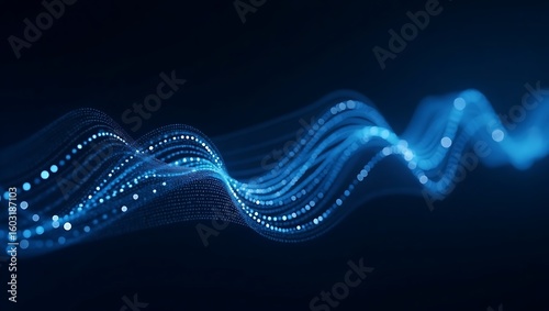 Abstract futuristic blue background. Generative Ai.