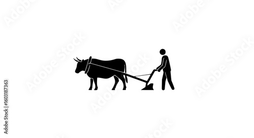 A man pling icon white and black
