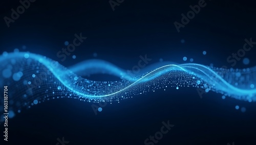 Abstract futuristic blue background. Generative Ai.