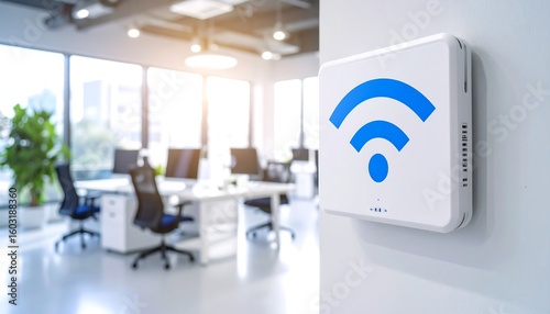 Modern office wifi sign